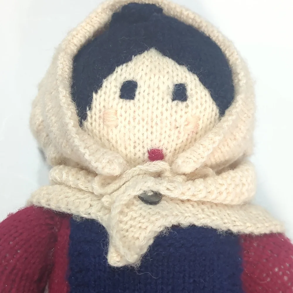 Vintage 1980's Crochet/Knit Handmade Prairie Doll Grandmother Doll